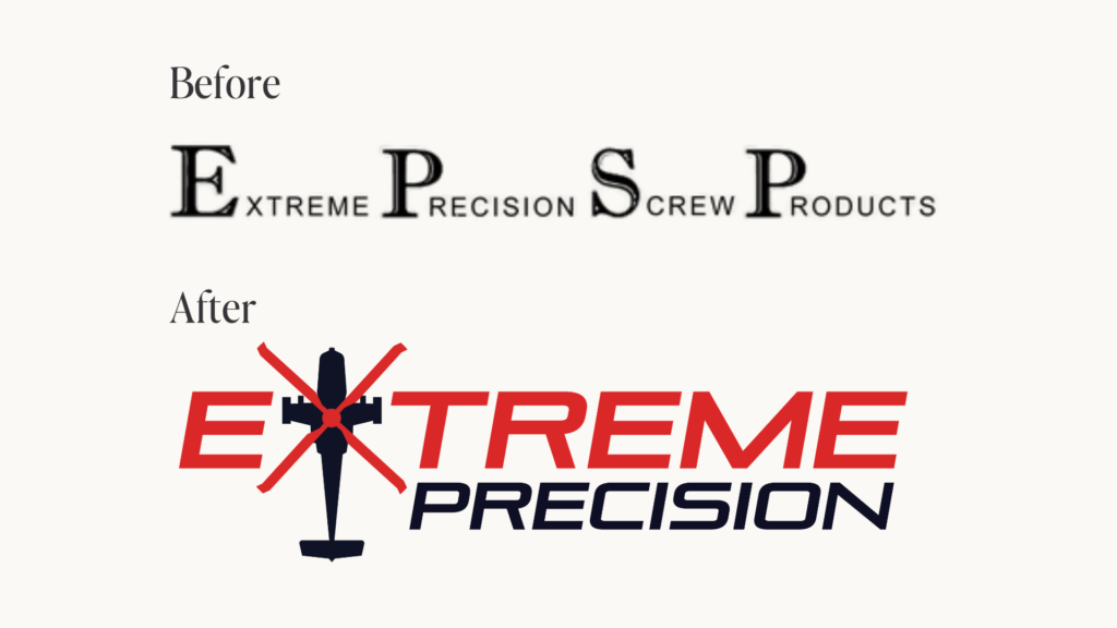 Extreme Precision Logo comparison. 